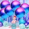 Purple Galaxy Balloons - 22 Inch, Pack of 6 | Iridescent Balloons, Round 4D Metallic Balloons for Galaxy Birthday Party Decorations